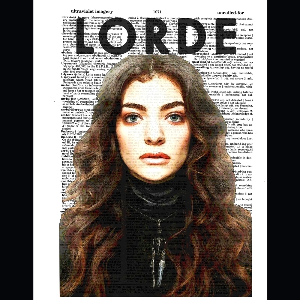 Lorde Music Artist Band Dictionary Art Print